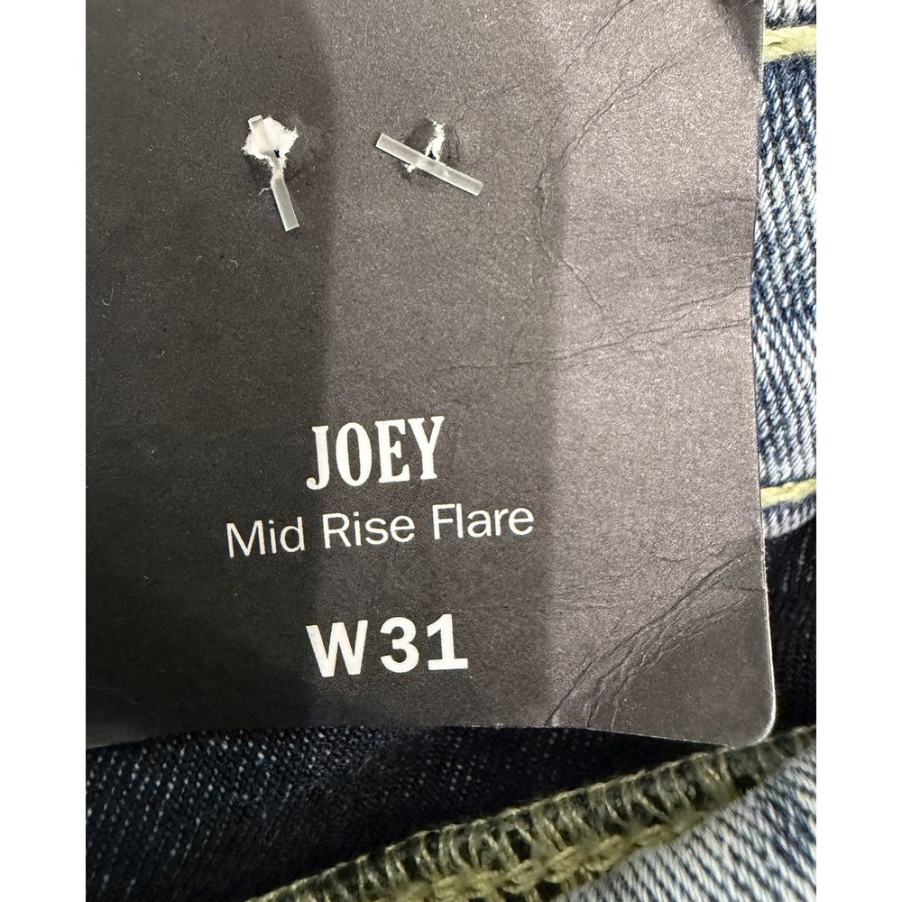 True Religion Joey Womens 31x32 Flare Flap Pkts Y2K Western Mid Rise Jeans NWT - Picture 7 of 8